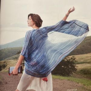Noonday Collection Striped Indigo Shawl